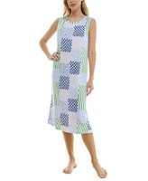 Roudelain Women's Printed Sleeveless Nightgown