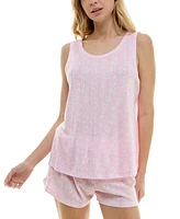 Roudelain Women's 2-Pc. Pointelle Tank Pajamas Set