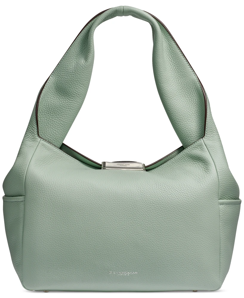 Donna Karan New York Amagansett Soft-Rolled Leather Shoulder with Sculpted Magnet Closure