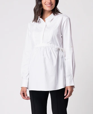 Seraphine Women's Cotton Maternity and Nursing Shirt