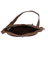 Mancini Pebble Elizabeth Leather Crossbody Handbag