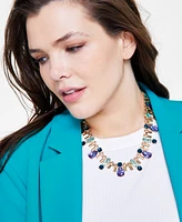 I.n.c. International Concepts Gold-Tone Multicolor Crystal All-Around Statement Necklace, 17" + 3" extender, Created for Macy's