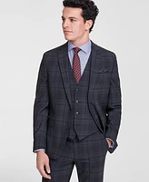 Bar Iii Men's Slim-Fit Wool Blend Plaid Suit Jacket, Created for Macy's