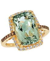 Le Vian Mint Julep Quartz (6 ct. t.w.) & Diamond Halo Ring (3/8 ct. t.w.) in 14k Gold