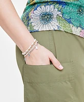 On 34th 4-Pc. Set Bead, Imitation Pearl & Tassel Stretch Bracelets, Created for Macy's