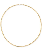 Round Box Chain 22" Strand Necklace (3-3/4mm) in 10k Gold