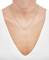 Diamond Basketball Mom Pendant Necklace (1/20 ct. t.w.) in Sterling Silver or 14k Gold-Plated Sterling Silver, 16" + 2" extender