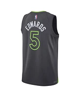 Men's and Women's Jordan Anthony Edwards Charcoal Minnesota Timberwolves Swingman Jersey - Statement Edition