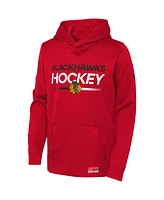 Big Boys Fanatics Red Chicago Blackhawks Authentic Pro Pullover Hoodie