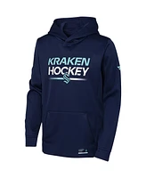 Big Boys Fanatics Deep Sea Blue Seattle Kraken Authentic Pro Pullover Hoodie