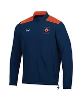 Men's Under Armour Navy Auburn Tigers 2023 Motivate Half-Zip Top