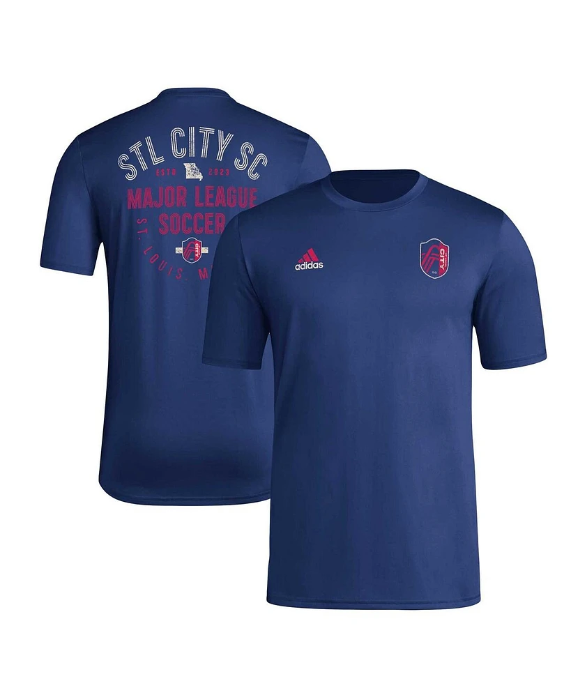 Men's adidas Navy Distressed St. Louis City Sc Aeroready Local Stoic T-shirt