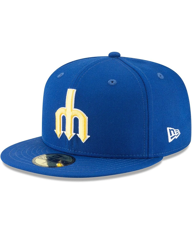 Men's New Era Blue Seattle Mariners Cooperstown Collection Wool 59FIFTY Fitted Hat