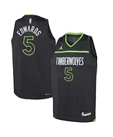 Big Boys Jordan Anthony Edwards Black Minnesota Timberwolves Swingman Jersey - Statement Edition