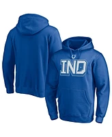 Men's Fanatics Royal Indianapolis Colts Hometown Collection Ind Fitted Pullover Hoodie