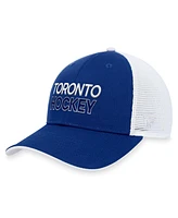 Men's Fanatics Blue Toronto Maple Leafs Authentic Pro Rink Trucker Adjustable Hat