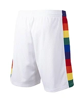 Men's Mitchell & Ness White Denver Nuggets Hardwood Classics Primary Logo Swingman Shorts