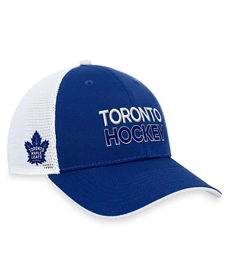 Men's Fanatics Blue Toronto Maple Leafs Authentic Pro Rink Trucker Adjustable Hat
