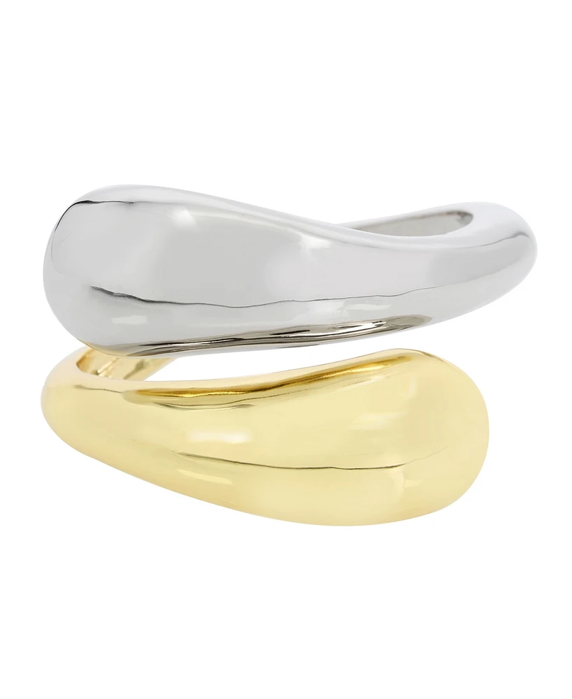 Robert Lee Morris Soho Two-Tone Sculpted Bypass Bangle Bracelet - Two