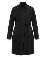 City Chic Women's Classic Corset Trench coat