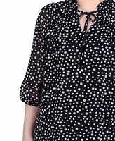 Ny Collection Women's 3/4 Sleeve Chiffon Blouse