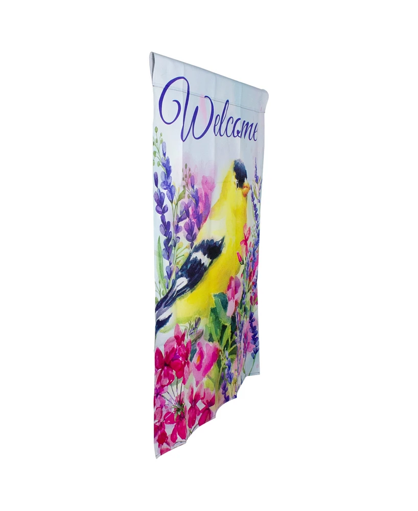 Northlight Welcome Finch Spring Outdoor House Flag 28" x 40"