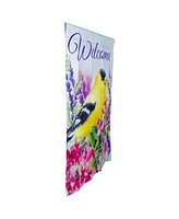 Northlight Welcome Finch Spring Outdoor House Flag 28" x 40"