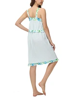 C. Wonder Women's Printed Ruffle Babydoll Nightgown