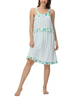 C. Wonder Women's Printed Ruffle Babydoll Nightgown