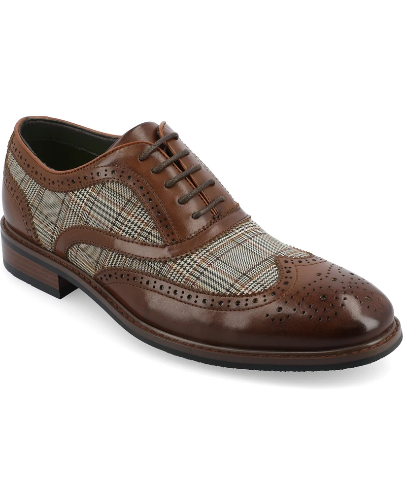 Vance Co. Men's Jerome Tru Comfort Foam Wingtip Lace-Up Oxford Shoes