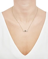 Diamond Soccer Mom Pendant Necklace (1/10 ct. t.w.) in Sterling Silver or 14k Gold-Plated Sterling Silver, 16" + 2" extender - Gold