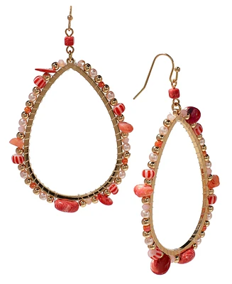 Style & Co Mixed Bead Open Drop Statement Earrings, Created for Macy's