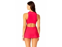 Women's Solid Athletic Swim Dress