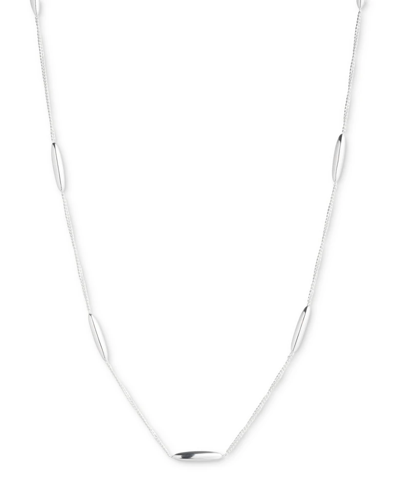 Lauren Ralph Lauren Sterling Silver Bar Station Collar Necklace