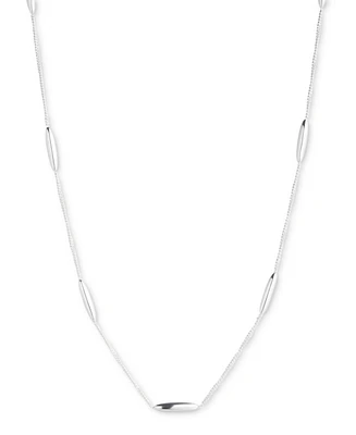 Lauren Ralph Lauren Sterling Silver Bar Station Collar Necklace