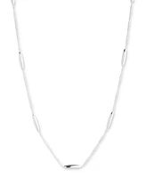 Lauren Ralph Lauren Sterling Silver Bar Station Collar Necklace