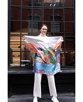 Jessie Zhao New York Double Sided Silk Scarf of Flower Mountain