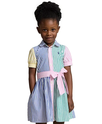 Polo Ralph Lauren Toddler and Little Girls Striped Cotton Fun Shirtdress