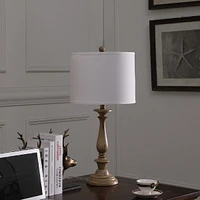 Streamdale Furniture 27.5" In Coastal Wood Effect Polyresin Table Lamp