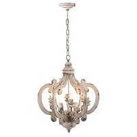 6-Light Farmhouse Chandelier, Adjustable Chain, Bulb Not Included