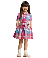 Polo Ralph Lauren Toddler and Little Girls Cotton Madras Shirtdress