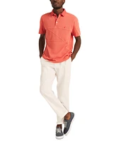 Nautica Men's Textured Pieced Pique Short Sleeve Polo Shirt