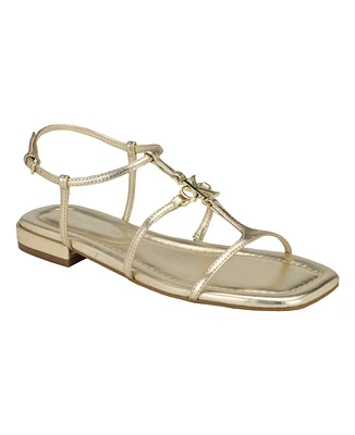 Calvin Klein Women's Sindy Flat Gladiator Sandals - Gold