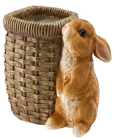 National Tree Company 7" Rabbit and Basket Flower Pot