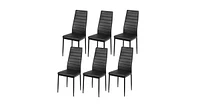 Set of 6 High Back Dining Chairs-Set of 6