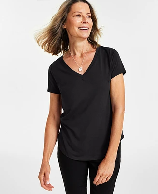 Style & Co Women's Perfect V-Neck T-Shirt, Created for Macy's