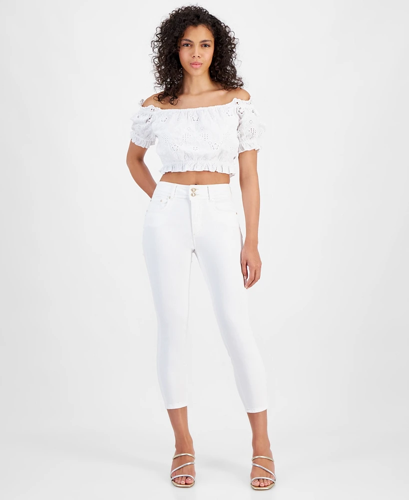 Guess Women's Shape-Up Skinny-Leg Capri Denim Jeans