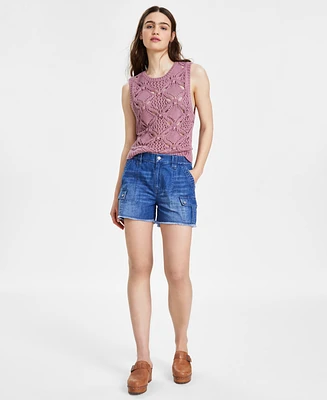 Lucky Brand Women's Cotton Mid-Rise Cargo Shorts