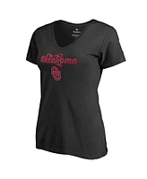 Women's Fanatics Black Oklahoma Sooners Freehand T-shirt