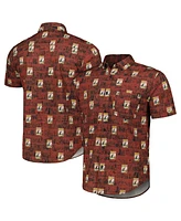 Men's Rsvlts Red Spider-Man Amazing Fantasy Kunuflex Button-Down Shirt